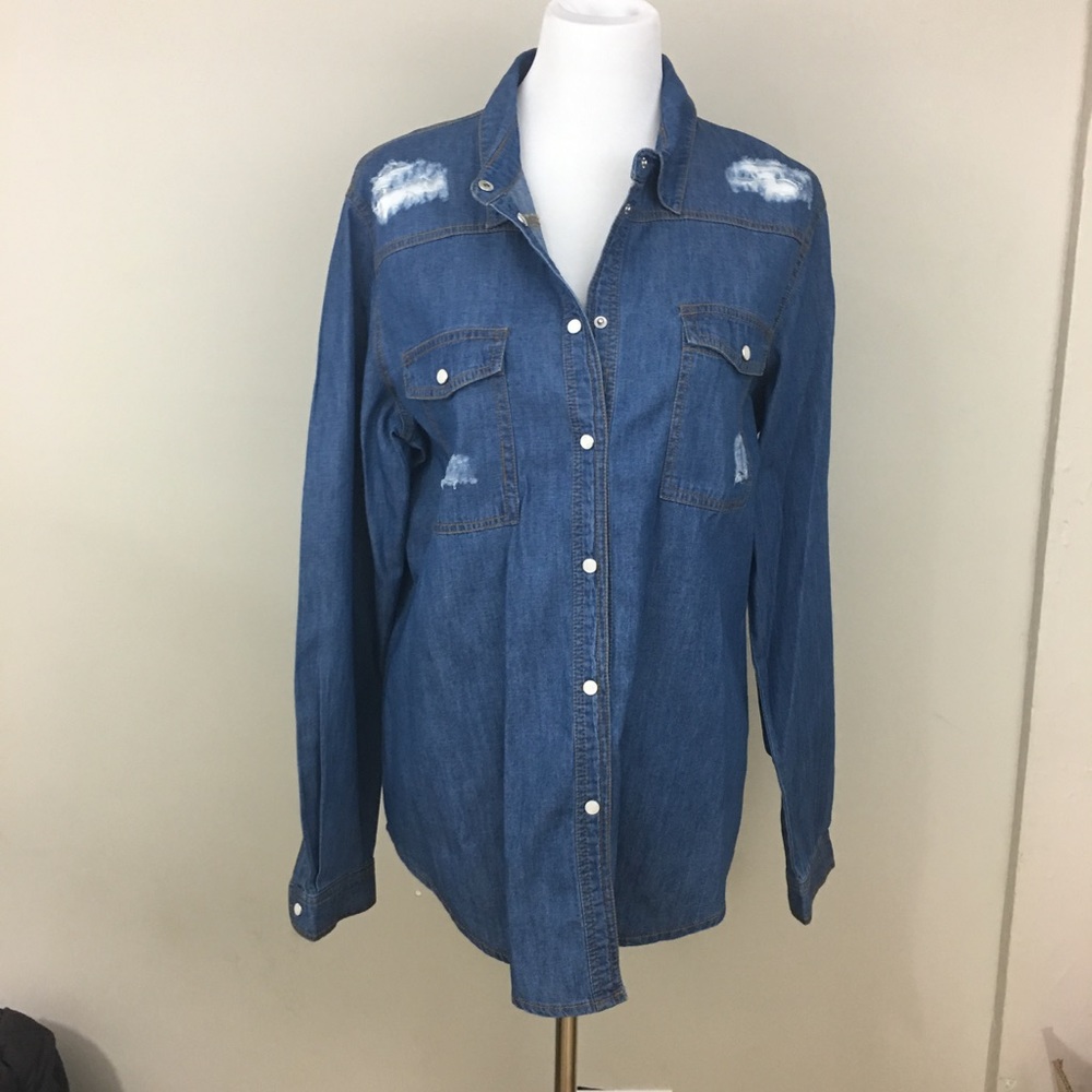 Vintage Mark Embroidered Button down shirt